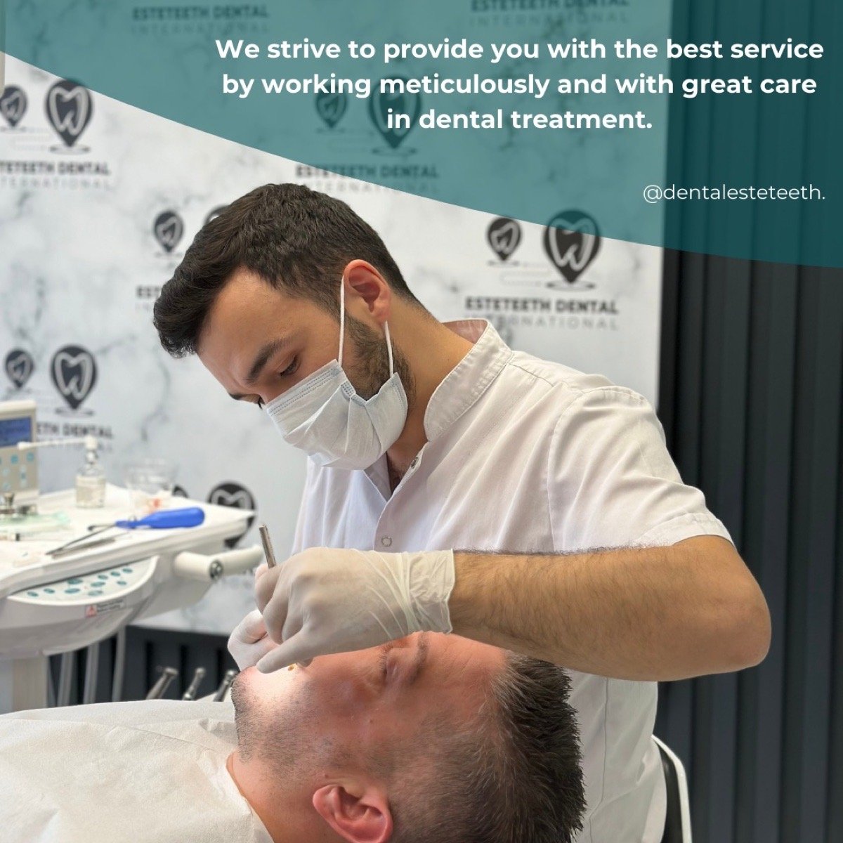 Clinical teeth whitening at the Esteteeth clinic in Bodrum